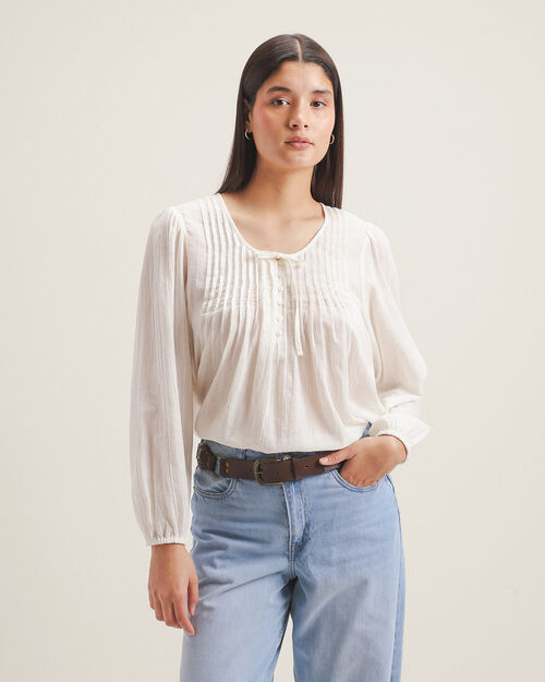 Blusa Blanca Lazo