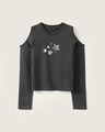 Playera Cut Out Gris,GRIS