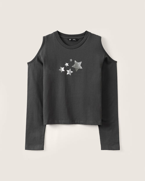 Playera Cut Out Gris