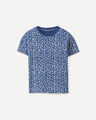 Playera Estampada Flores,AZUL MARINO
