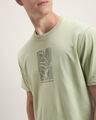 Playera Beige Manga Corta,VERDE