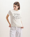 Playera Estampada BT21,BLANCO HUESO