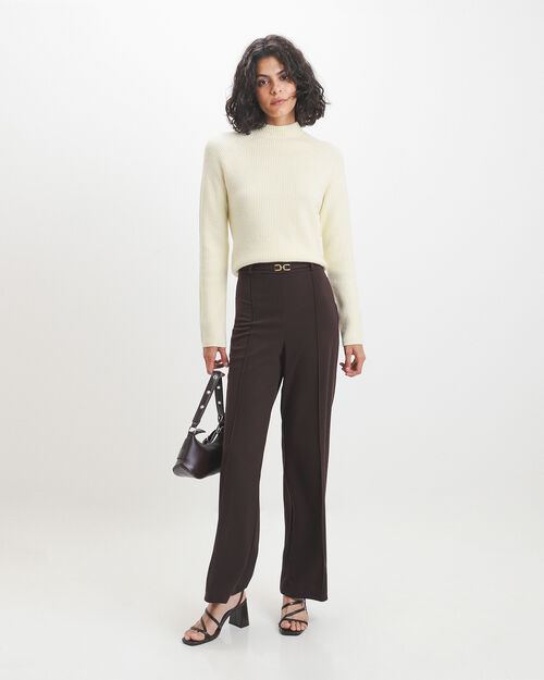 Pantal&oacute;n Caf&eacute; Wide Leg