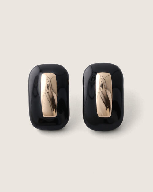 Aretes Ovalados Negros