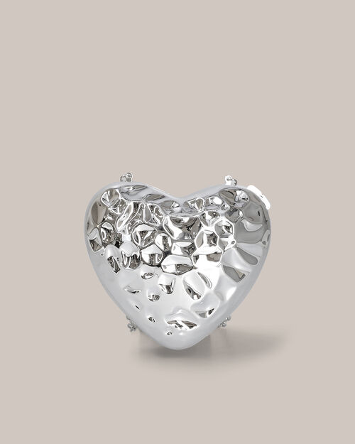 Bolso Corazón Plateado