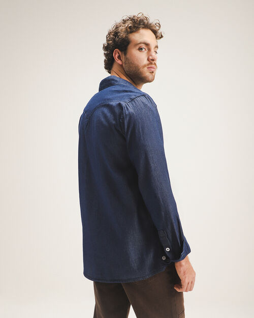 Camisa Azul Manga Larga