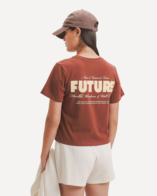 Playera Caf&eacute; Estampada