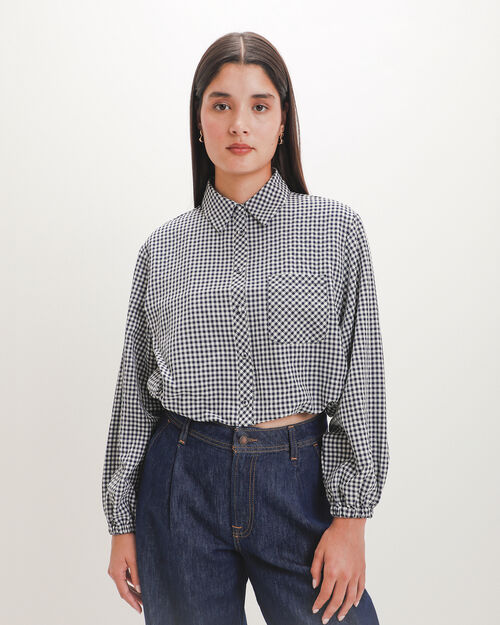 Camisa Cuadros Cropped