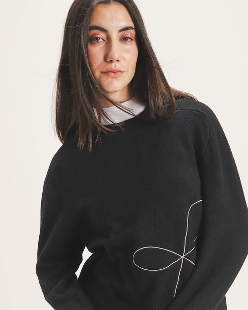 Suéter Negro Estampado