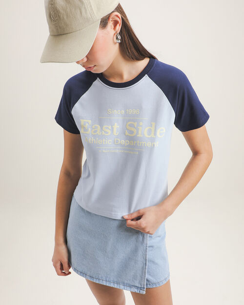 Playera Azul Ranglan