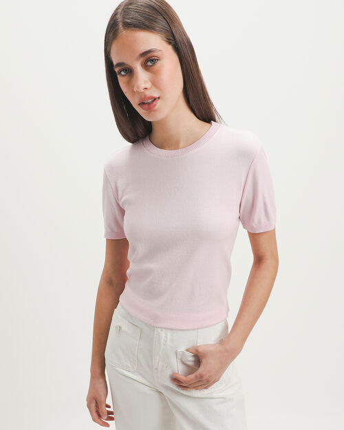 Top Rosa Manga Corta