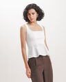Blusa Peplum Caf&eacute;,BLANCO HUESO