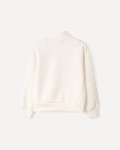 Sudadera Blanca Half Zipper