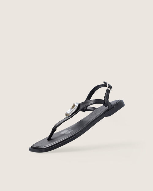 Sandalias Negra Plana