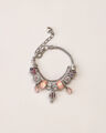 Pulsera Charms Moño,PLATEADO P4