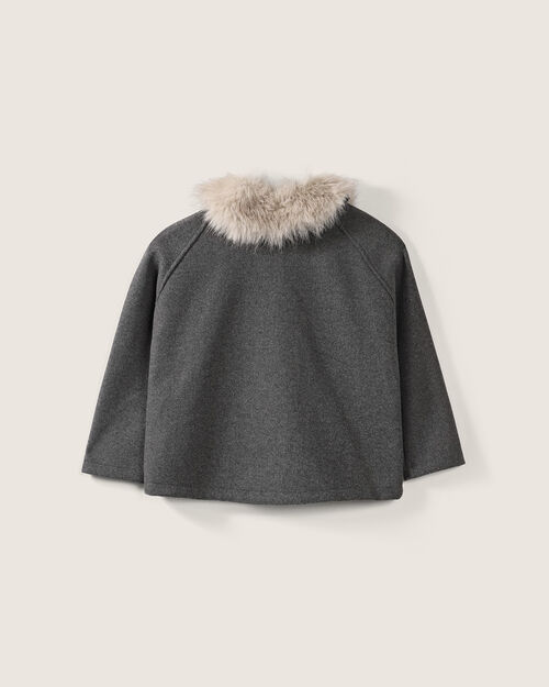 Abrigo Gris Con Textura