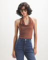 Top Halter Caf&eacute;,CAFE