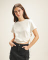 Playera Cropped Lazos,BLANCO