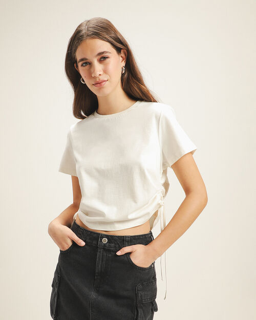 Playera Cropped Lazos