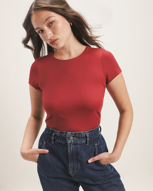 Crop Top Manga Corta