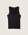 Top Blanco Sin Mangas,NEGRO