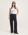Jeans Fit Wide Leg Azul,NEGRO