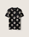 Playera Calavera Manga Corta,NEGRO P2