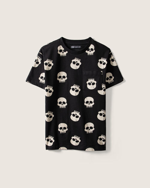 Playera Calavera Manga Corta