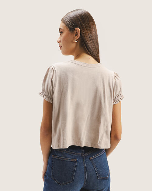 Blusa Peplum Caf&eacute;