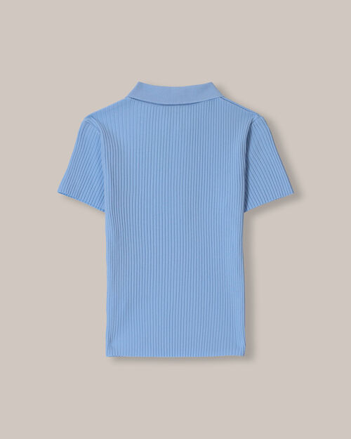 Polo Manga Corta Azul