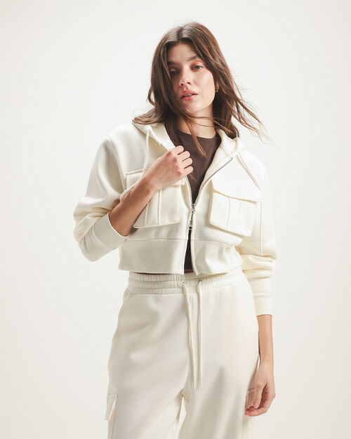 Sudadera Blanca Cropped