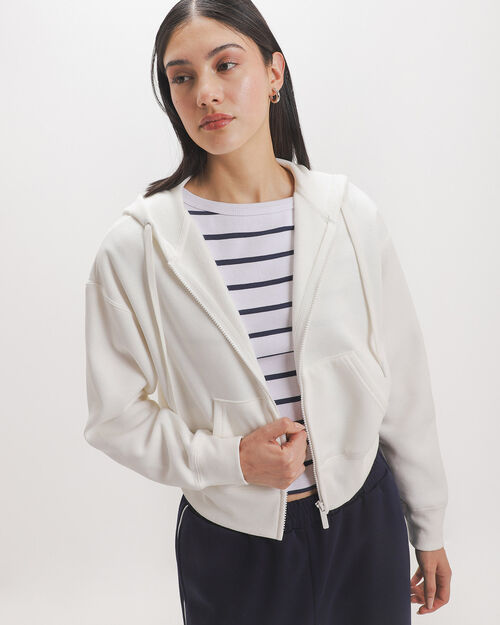 Sudadera Blanca Con Gorro