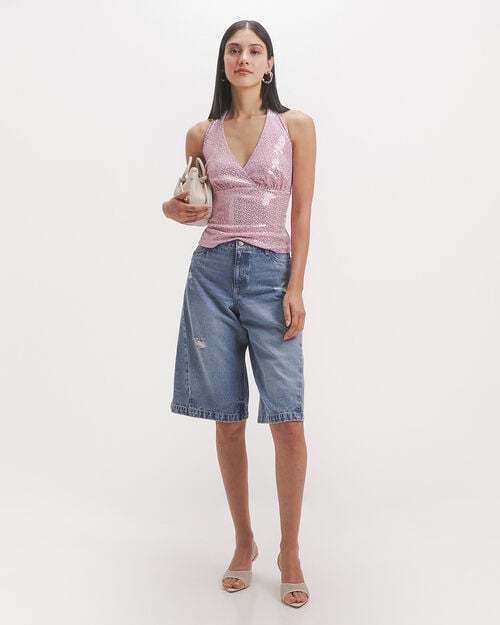 Bermuda Baggy Azul