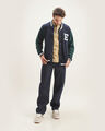 Chamarra Bomber Varsity,AZUL MARINO