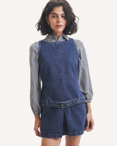Vestido Corto Plisado