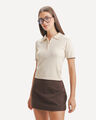 Polo Tejida Beige,BEIGE