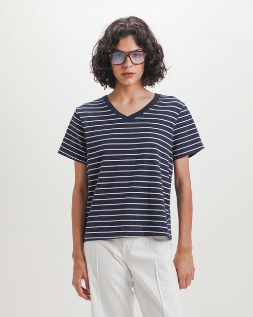 Playera Estampada Rayas