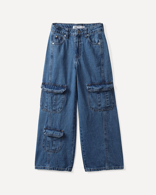 Jeans Cargo Wide Leg