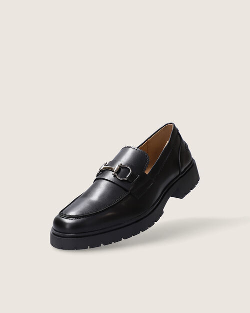 Mocasín Negro Hebilla
