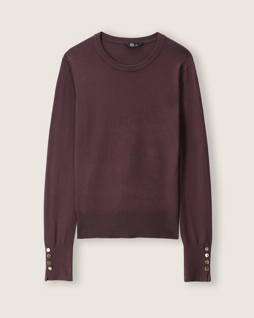 Suéter Morado Botones