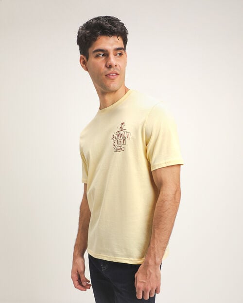 Playera Amarilla Estampada