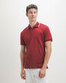 Polo Negra Tejida,ROJO OBSCURO