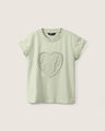 Playera Blanca Con Mo&ntilde;os,VERDE EMPOLVADO
