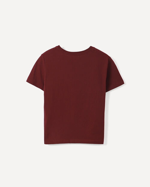 Playera Roja Texto Gr&aacute;fico