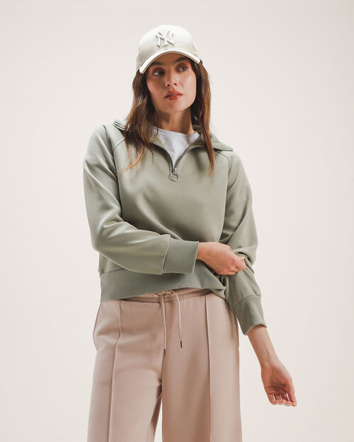 Sudadera Verde Cerrada