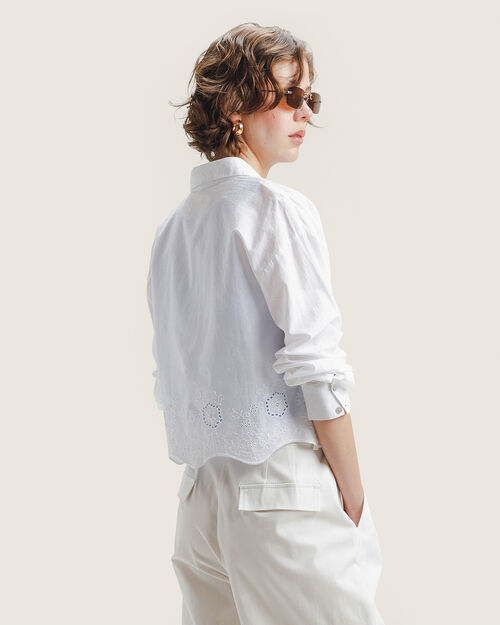Camisa Blanca Eyelet