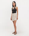 Falda Estampado Rayas,CRUDO