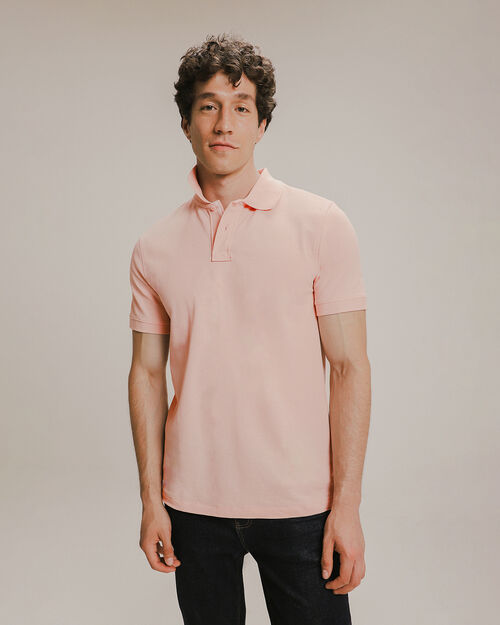 Polo Manga Corta Rosa