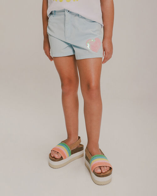 Short Azul Lentejuelas