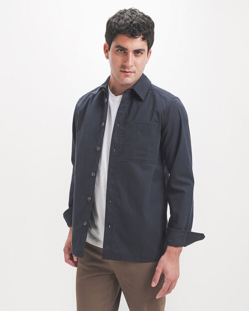 Camisa Azul Bolsillo